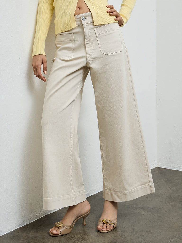 LOV Beige High-Rise Jeans