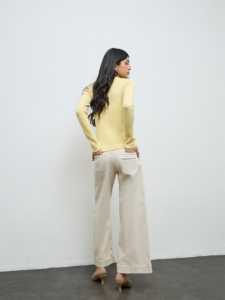 LOV Beige High-Rise Jeans