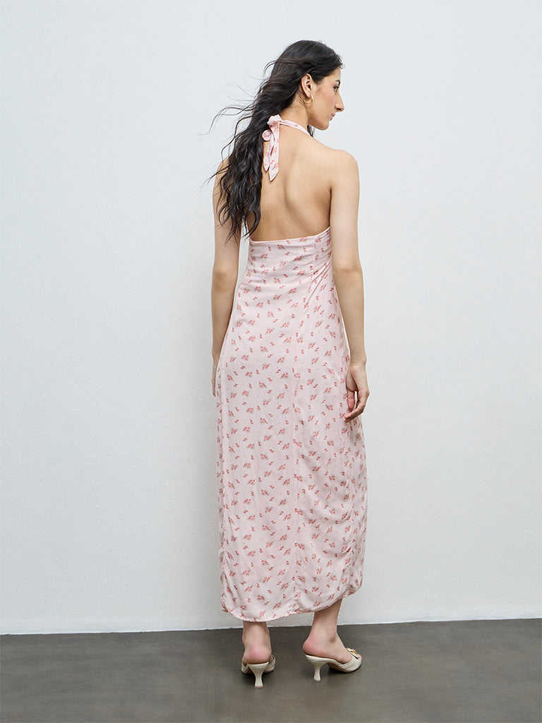 Nuon Pink Floral A-Line Dress