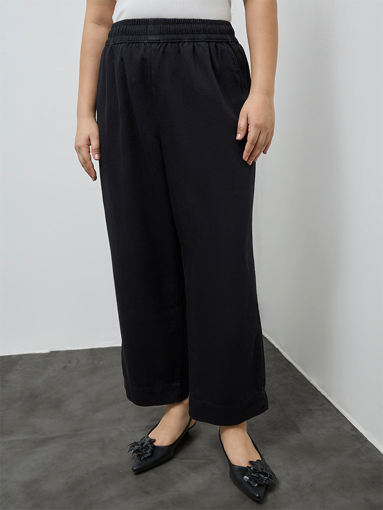 Gia Black High-Rise Denim Pants
