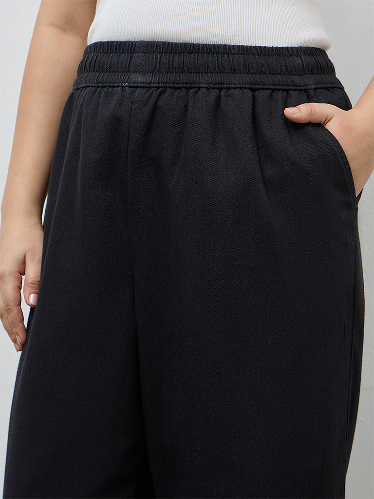 Gia Black High-Rise Denim Pants