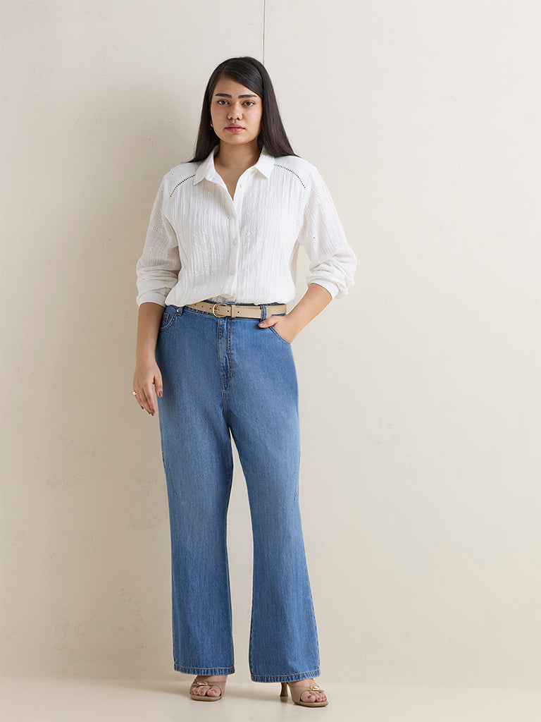 Gia Blue Faded High-Rise Jeans