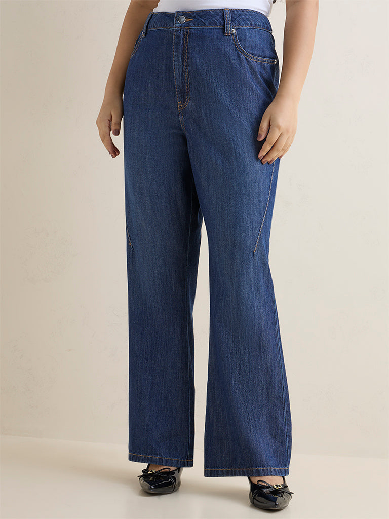 Gia Navy High-Rise Jeans