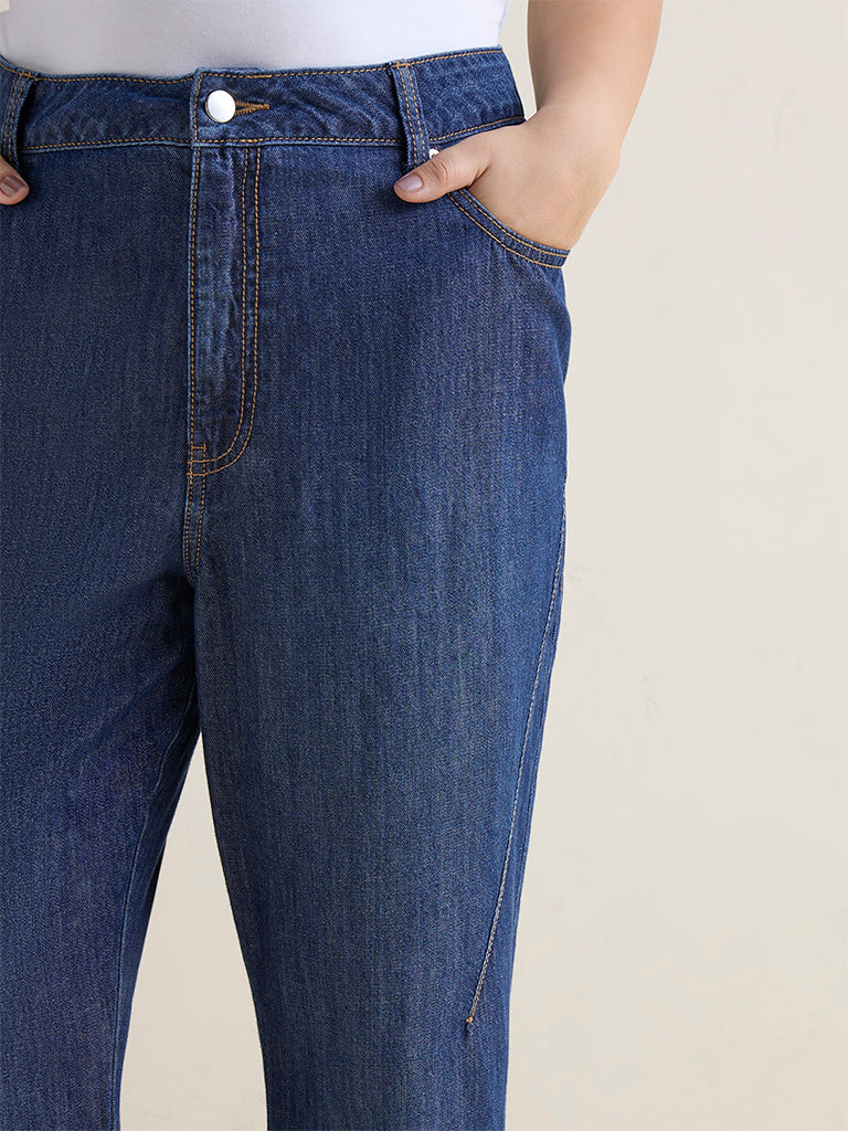Gia Navy High-Rise Jeans