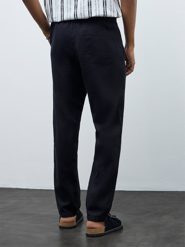 ETA Black Relaxed-Fit Mid-Rise Cotton Chinos