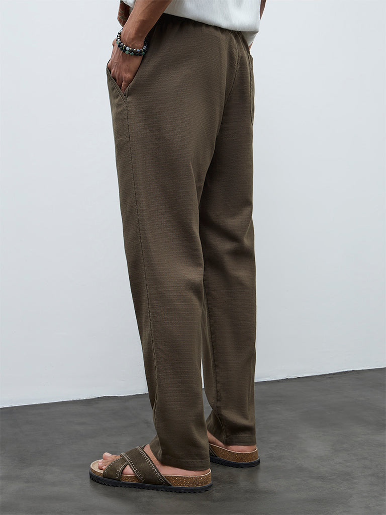 ETA Olive Relaxed-Fit Mid-Rise Cotton Chinos