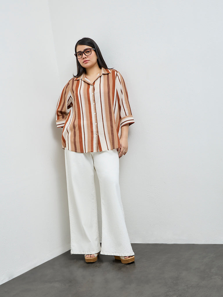 Gia Multicolour Striped Cotton Shirt