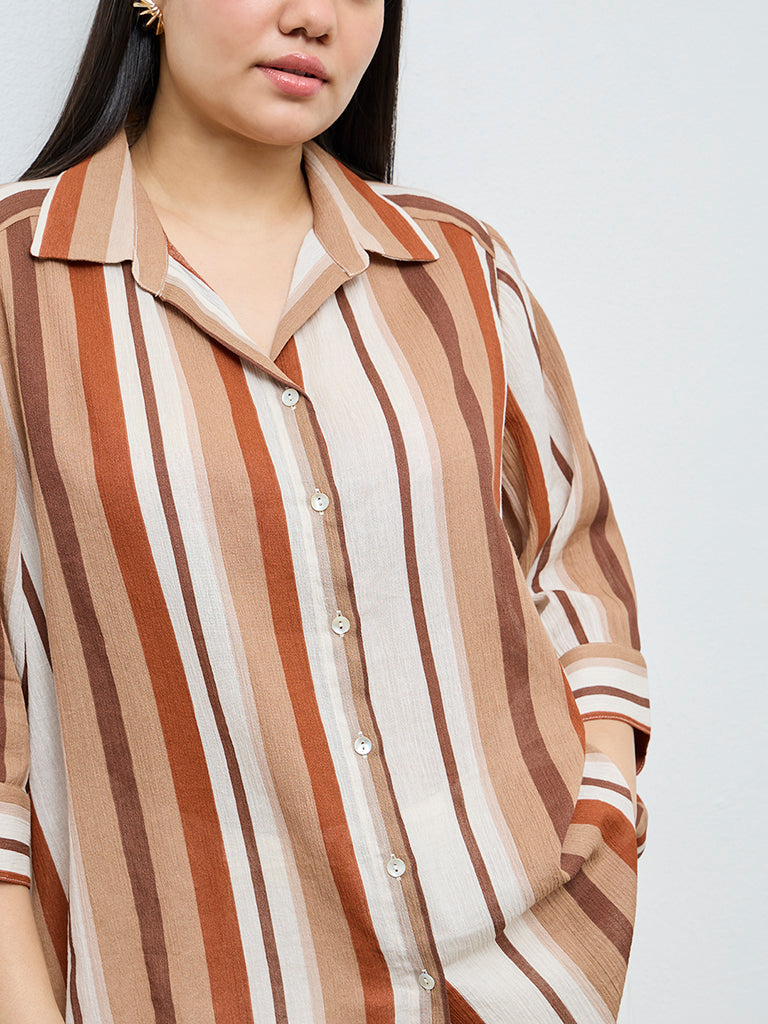 Gia Multicolour Striped Cotton Shirt