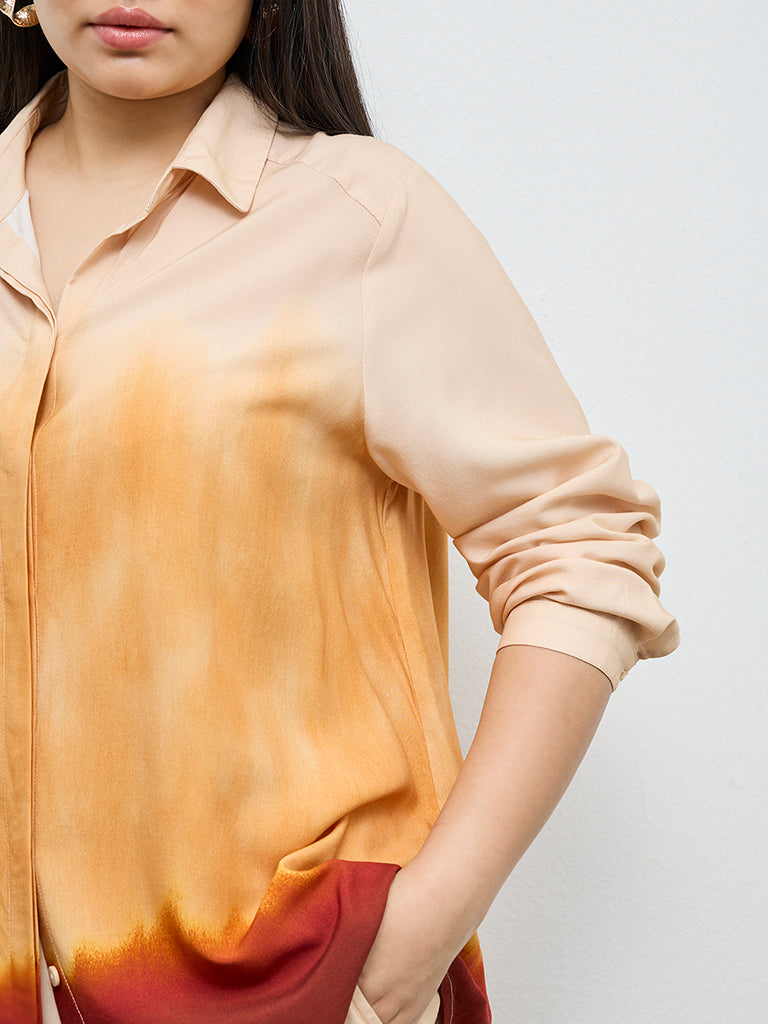 Gia Cream Tie-Dye Shirt