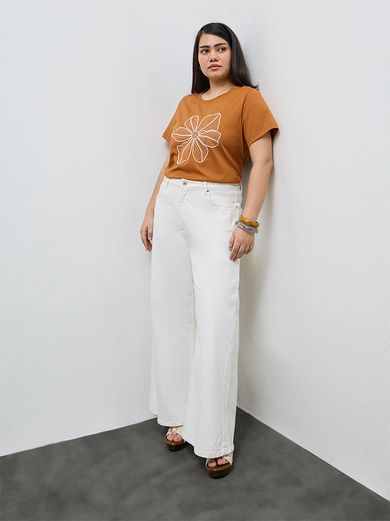 Gia Tan Floral Embroidered Cotton T-Shirt