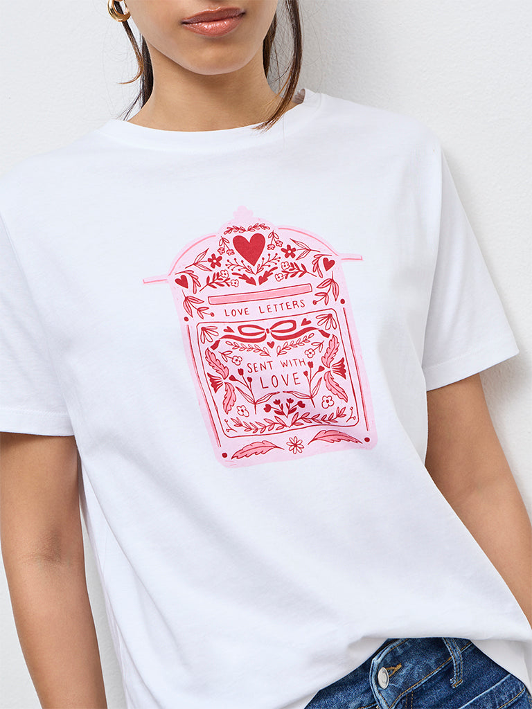 LOV White Graphic T-Shirt