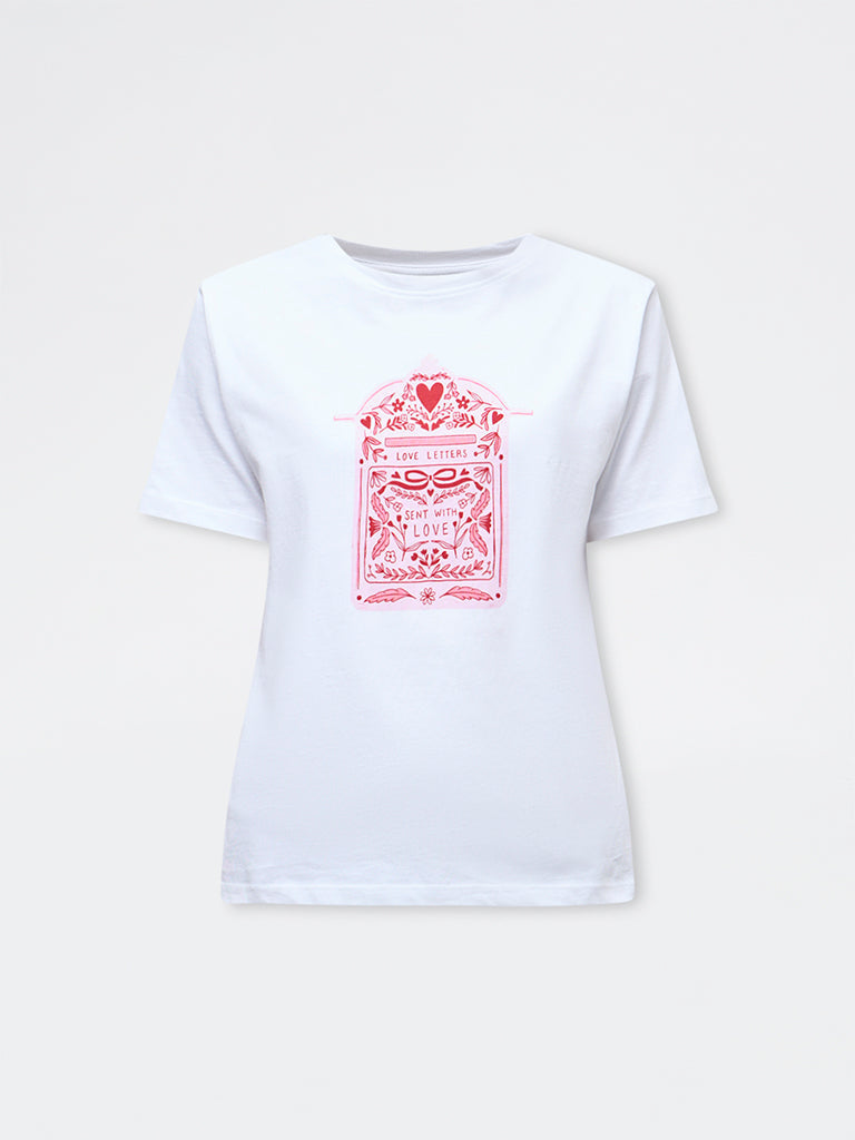 LOV White Graphic T-Shirt