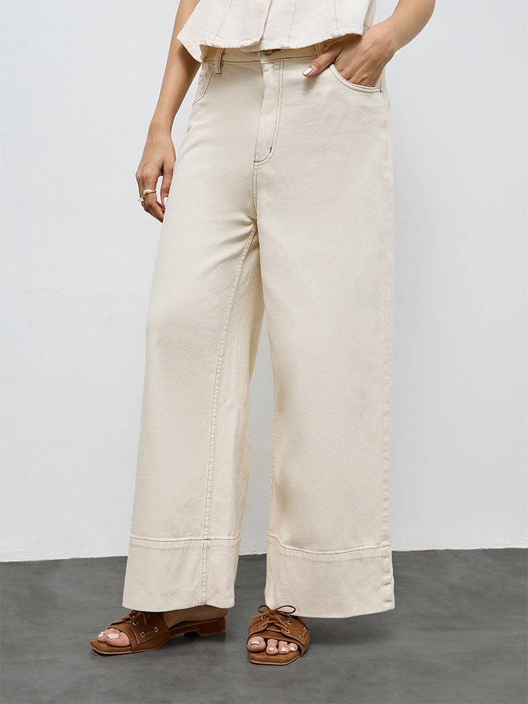 LOV Off-White High-Rise Jeans