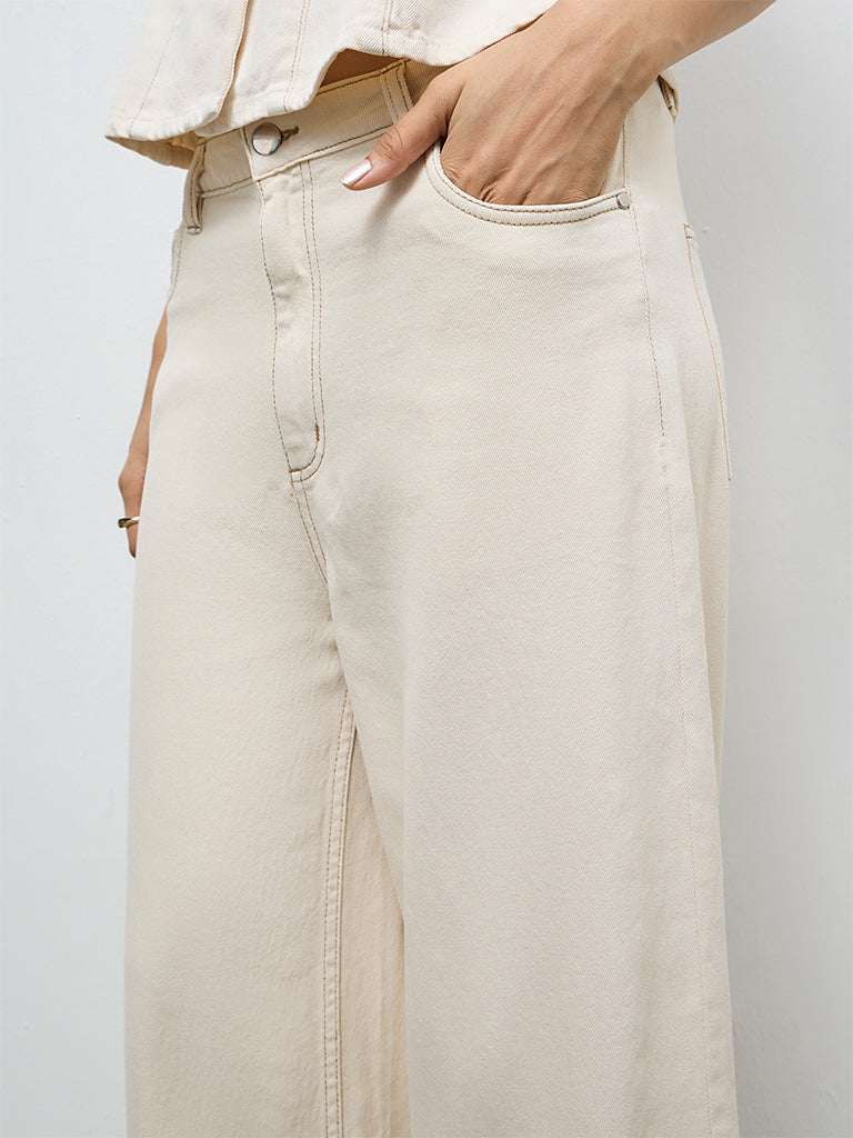 LOV Off-White High-Rise Jeans