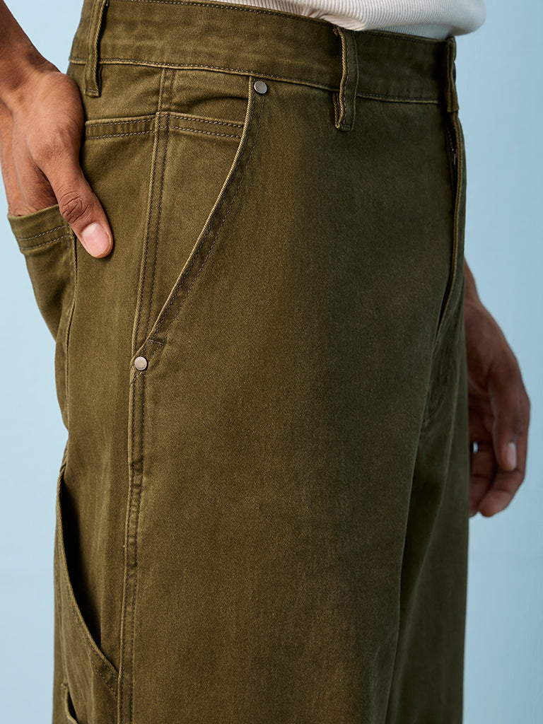 Nuon Green Skater-Fit Carpenter Jeans