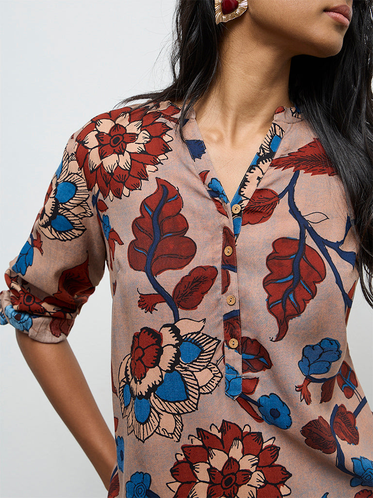 Utsa Multicolour Floral Patterned Tunic