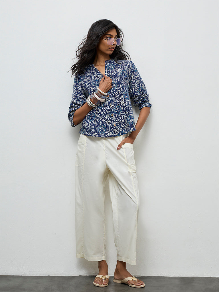 Utsa Indigo Printed Cotton Tunic