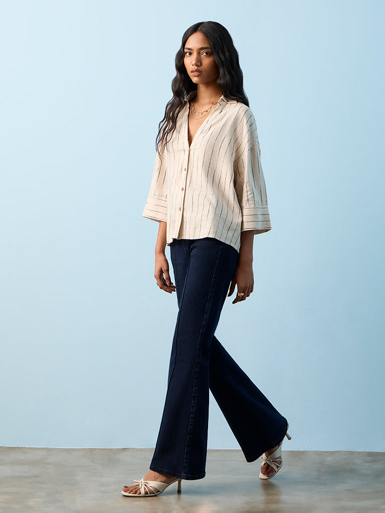 LOV Beige Embroidered Shirt