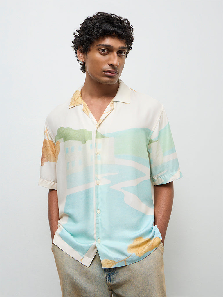 Nuon Multicolor Printed Relaxed-Fit Shirt