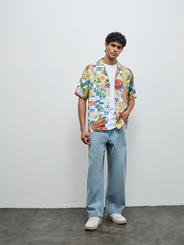 Nuon Multicolor Printed Relaxed-Fit Shirt