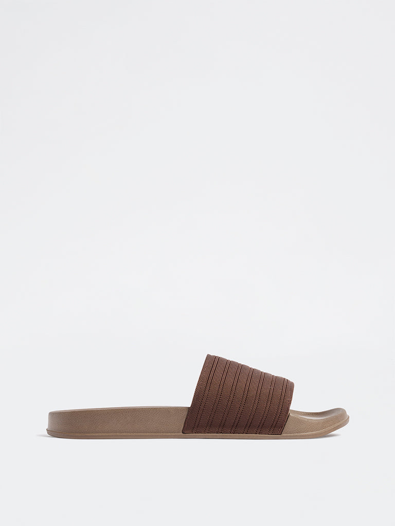 SOLEPLAY Dark Brown Textured Pool Slides