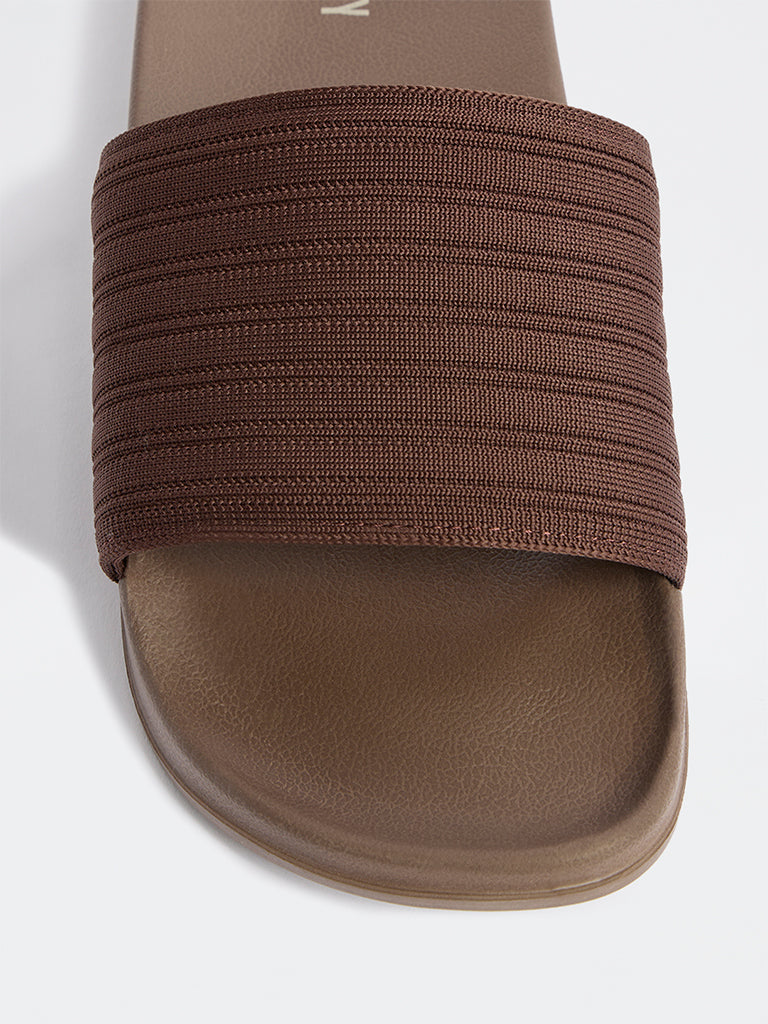SOLEPLAY Dark Brown Textured Pool Slides