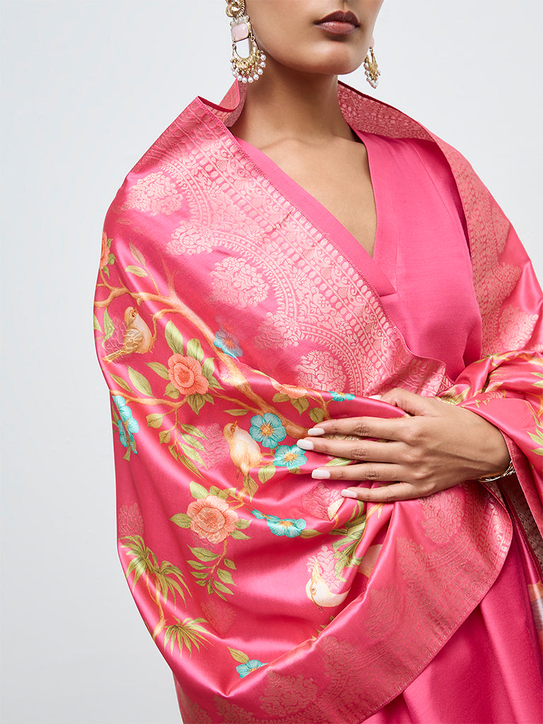 Vark Pink Anarkali Ethnic Set