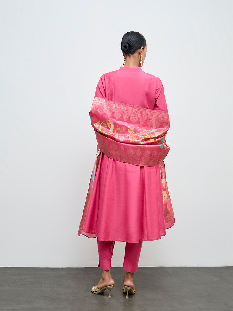 Vark Pink Anarkali Ethnic Set