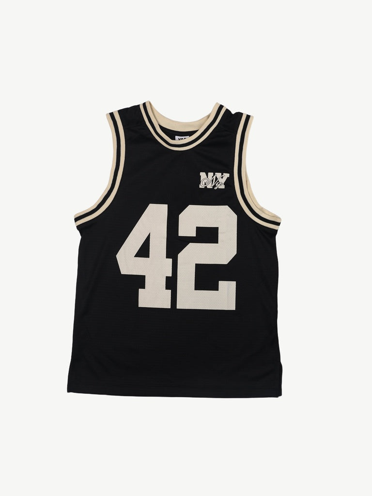 Boys Black Printed Sleeveless T-Shirt