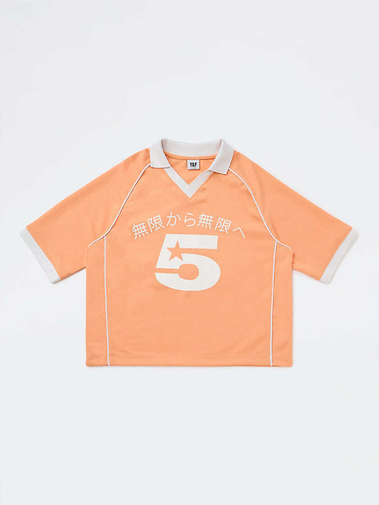 Boys Orange Numerical Printed T-Shirt