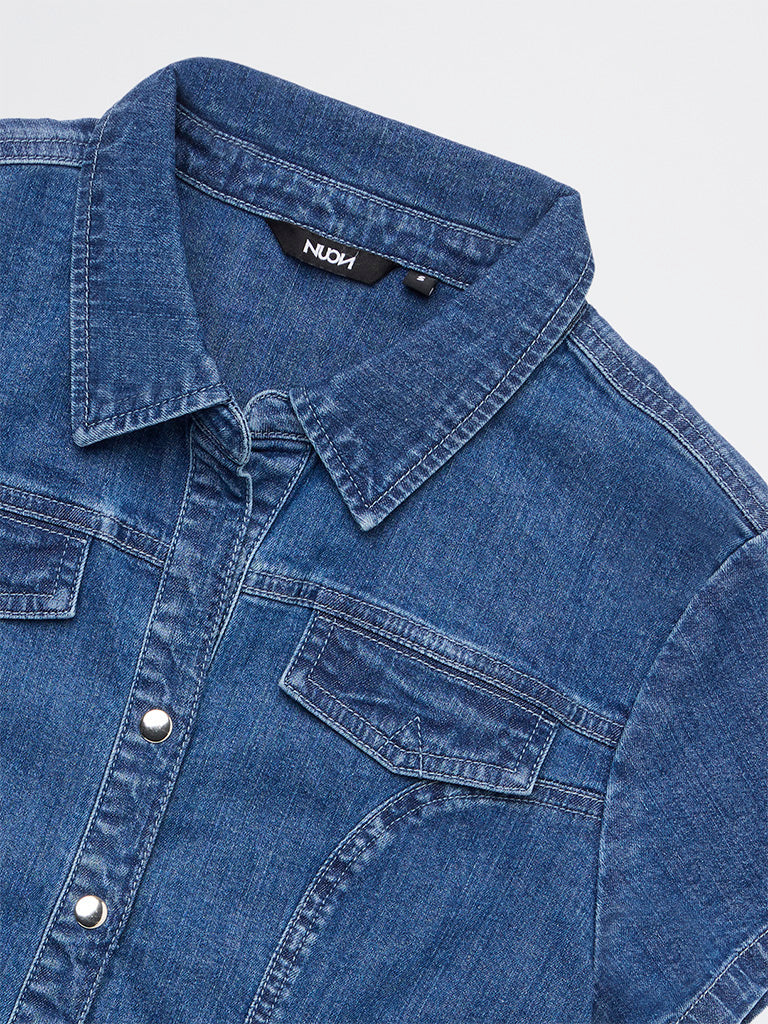 Nuon Blue Denim Blouse