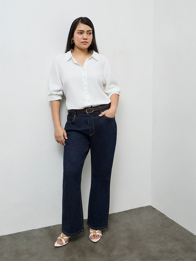 Gia Dark Blue High Rise Jeans