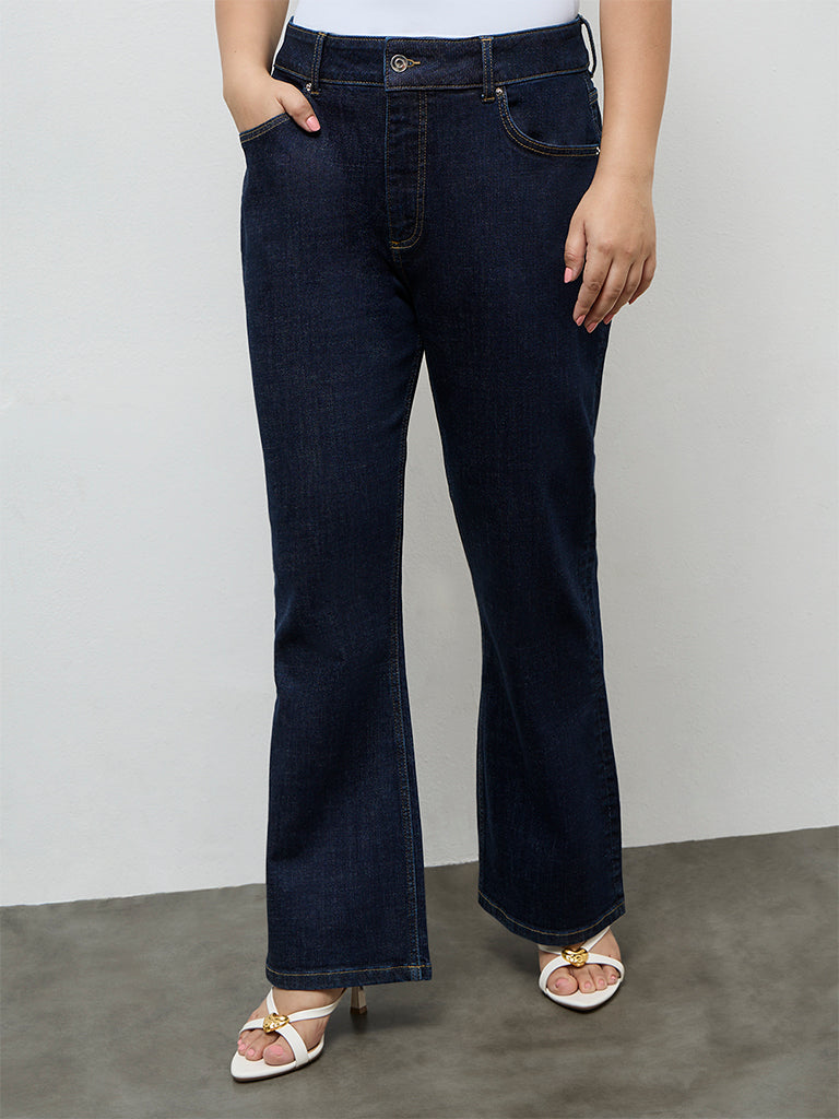 Gia Dark Blue High Rise Jeans