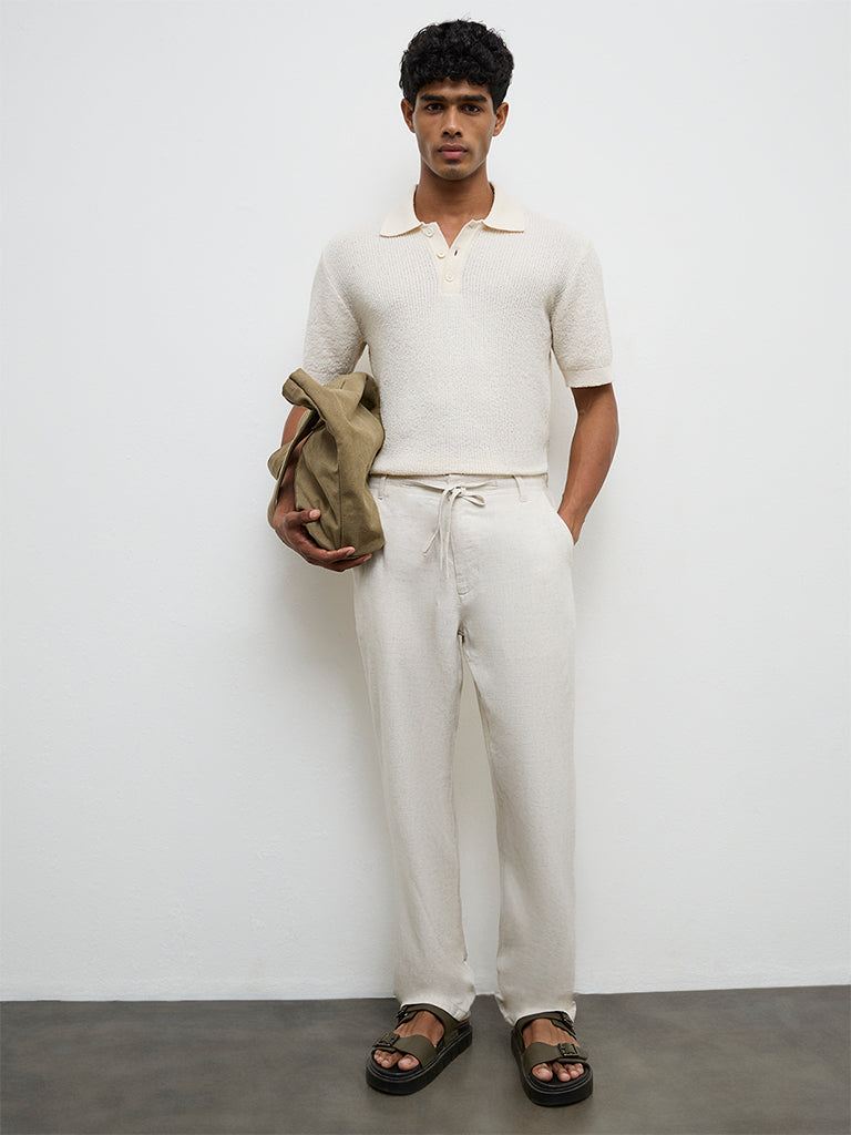 ETA Off-White Relaxed Fit Mid-Rise Chinos