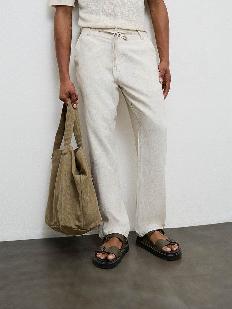 ETA Off-White Relaxed Fit Mid-Rise Chinos