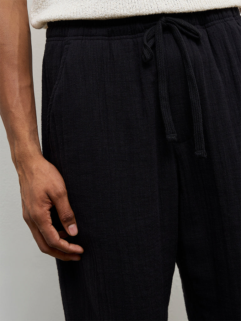ETA Black Relaxed-Fit Mid-Rise Chinos