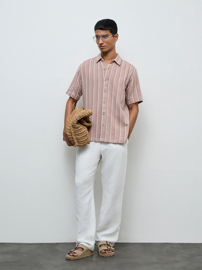 ETA White Relaxed-Fit Mid-Rise Cotton Chinos