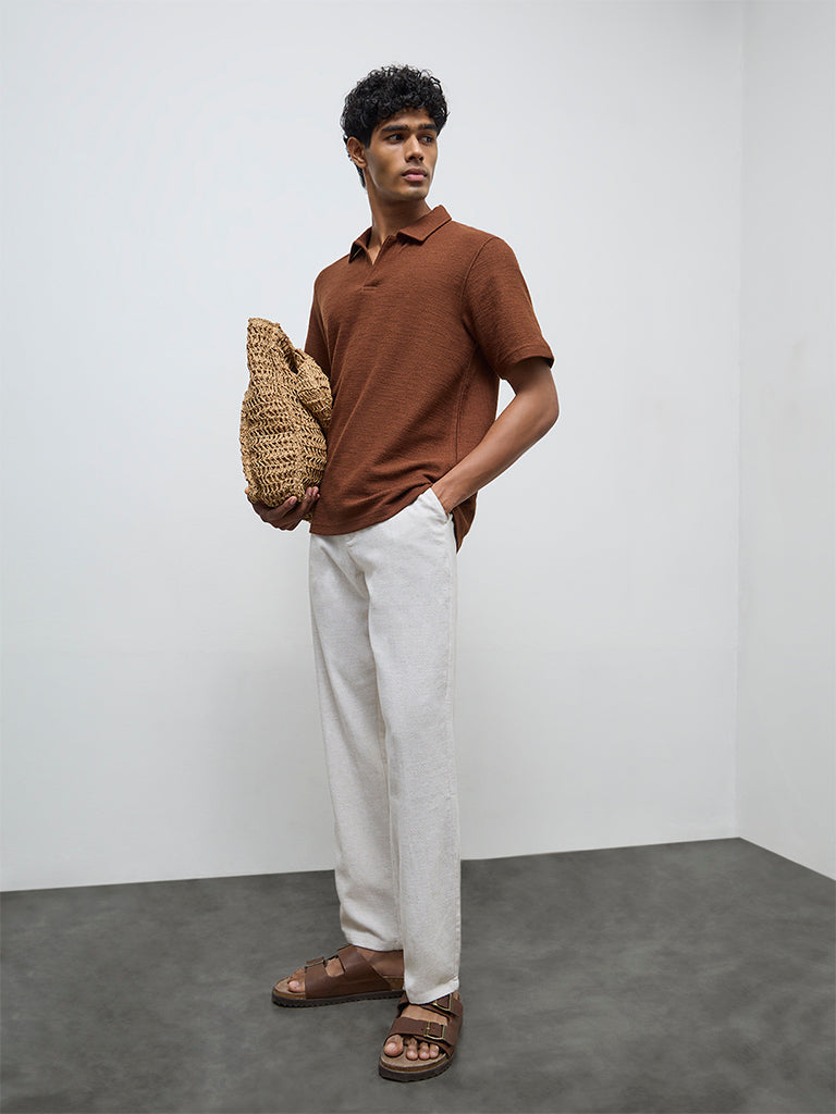 ETA Off-White Relaxed-Fit Mid-Rise Cotton-Blend Chinos