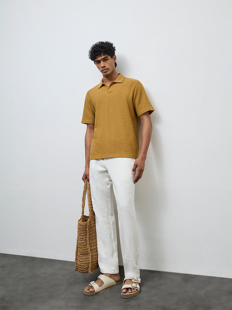 ETA White Relaxed-Fit Mid-Rise Cotton Chinos
