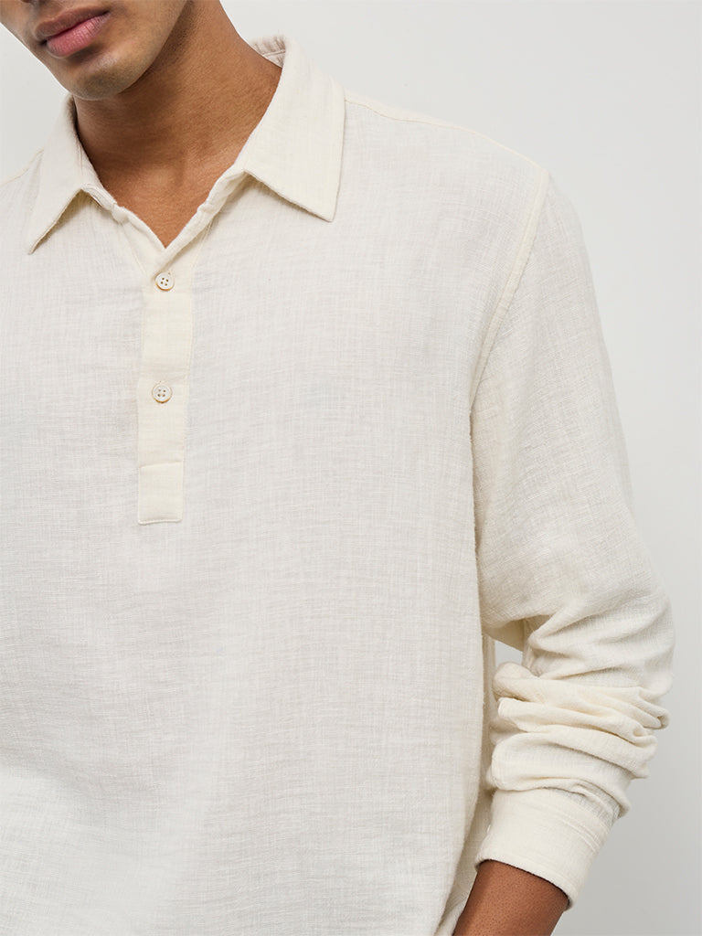ETA Off-White Relaxed-Fit Cotton Shirt