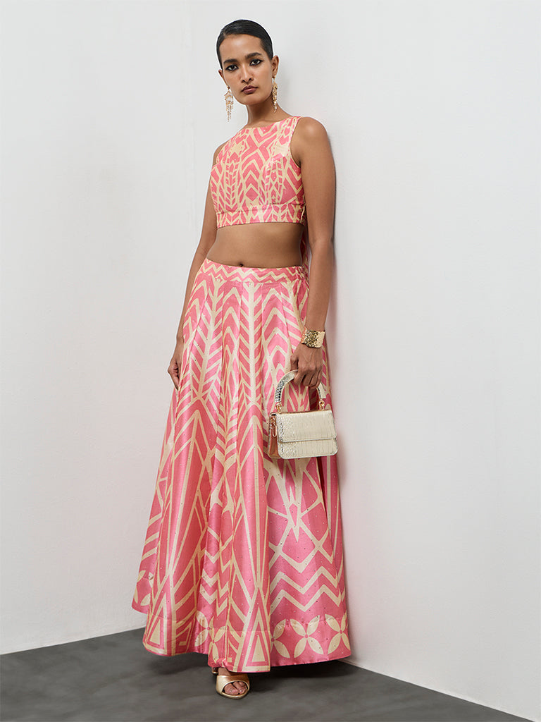 Vark Pink Printed Top