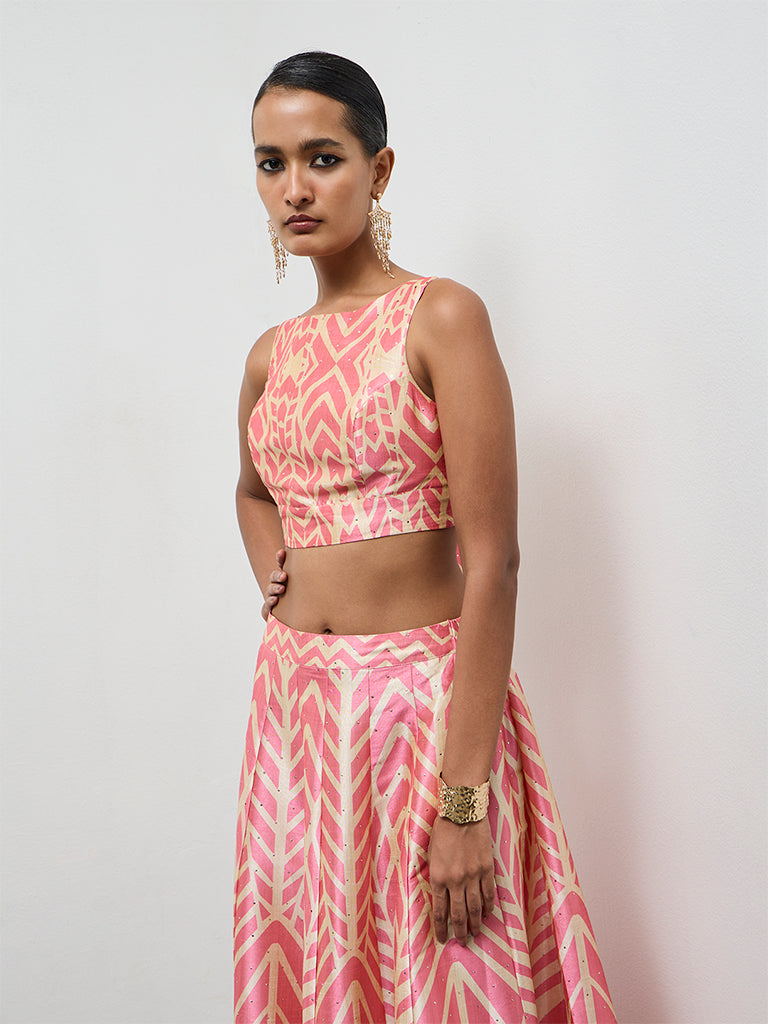 Vark Pink Printed Top