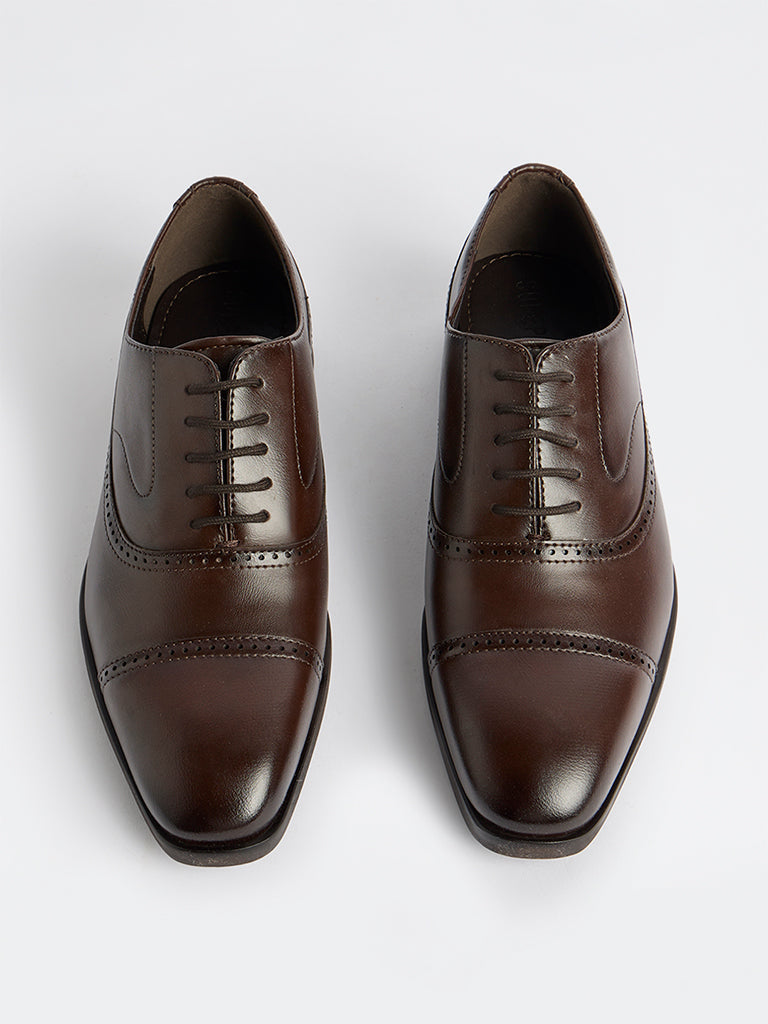 SOLEPLAY Dark Brown Oxford Shoes