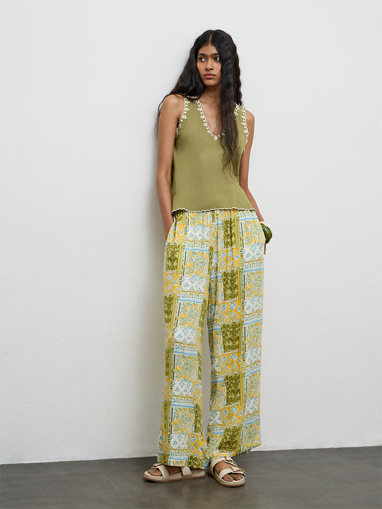 Bombay Paisley Multicolor Printed Palazzos