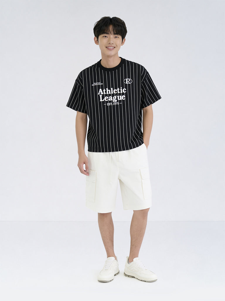 Boys Off-White Mid-Rise Cotton-Blend Cargo Shorts