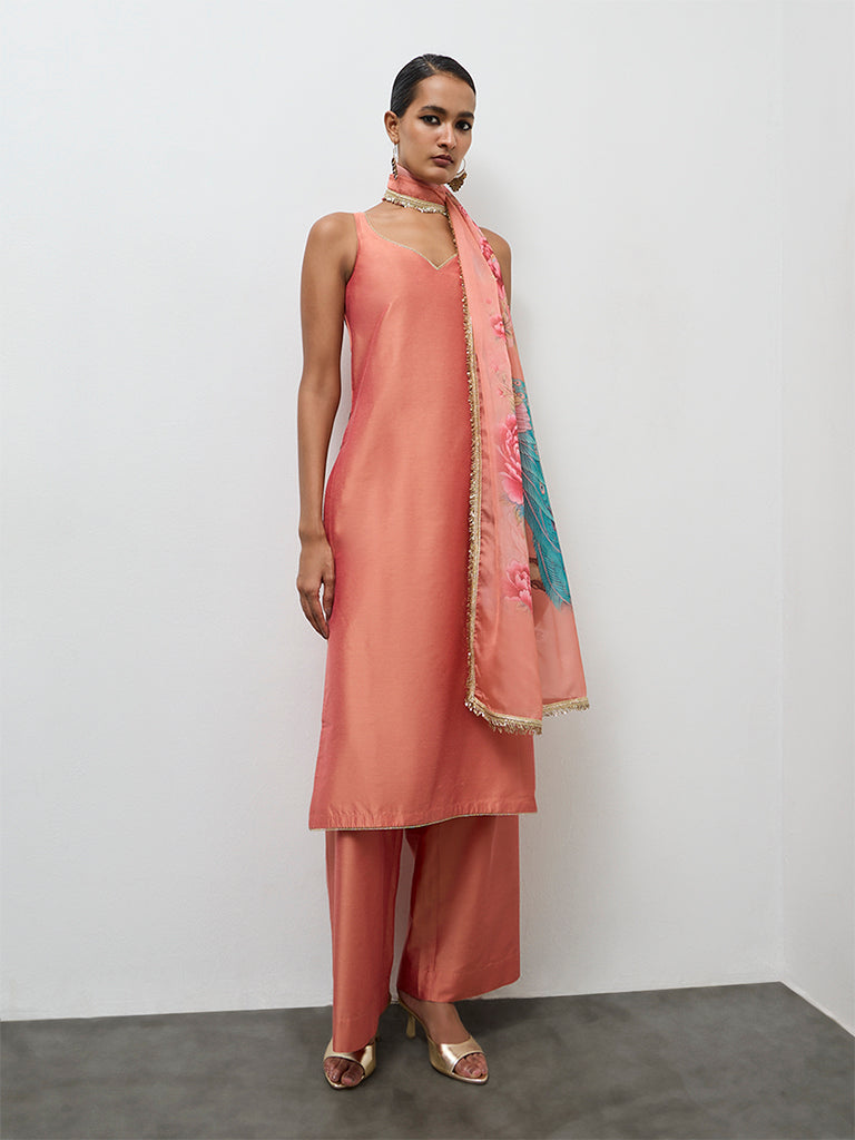 Vark Dusty Orange A-Line Ethnic Set