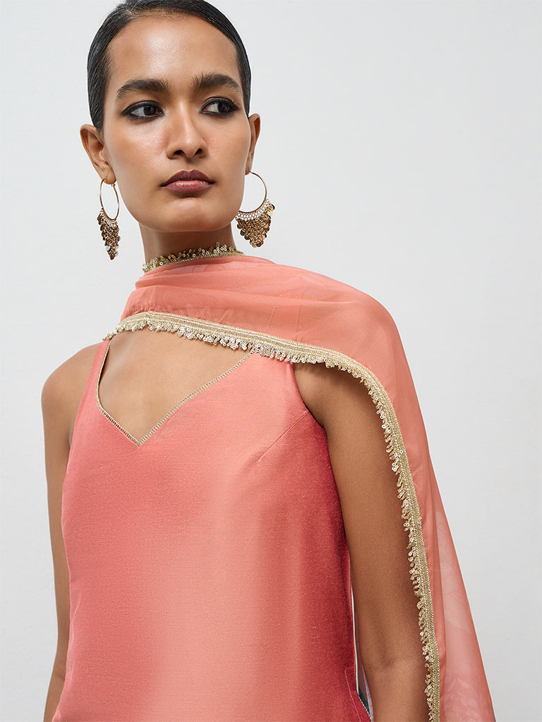 Vark Dusty Orange A-Line Ethnic Set