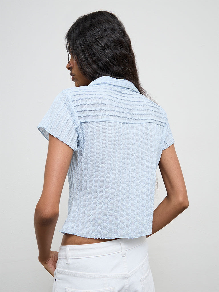 Nuon Blue Seersucker Shirt