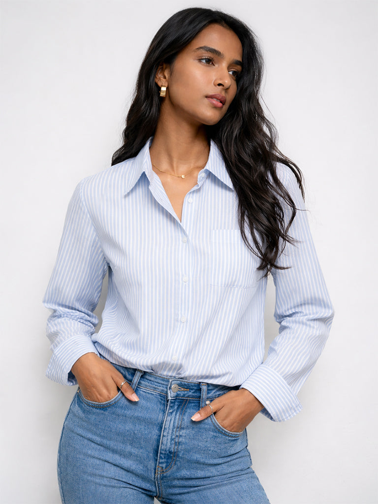 LOV Blue Striped Shirt