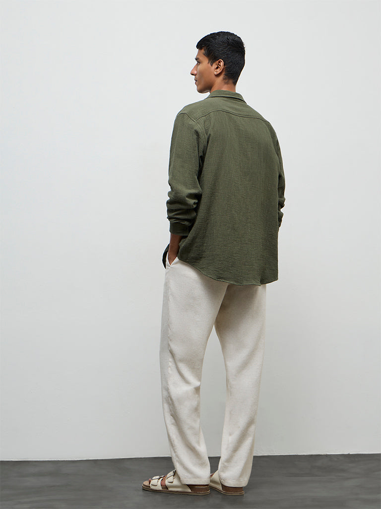 ETA Off-White Relaxed-Fit Mid-Rise Cotton-Blend Chinos